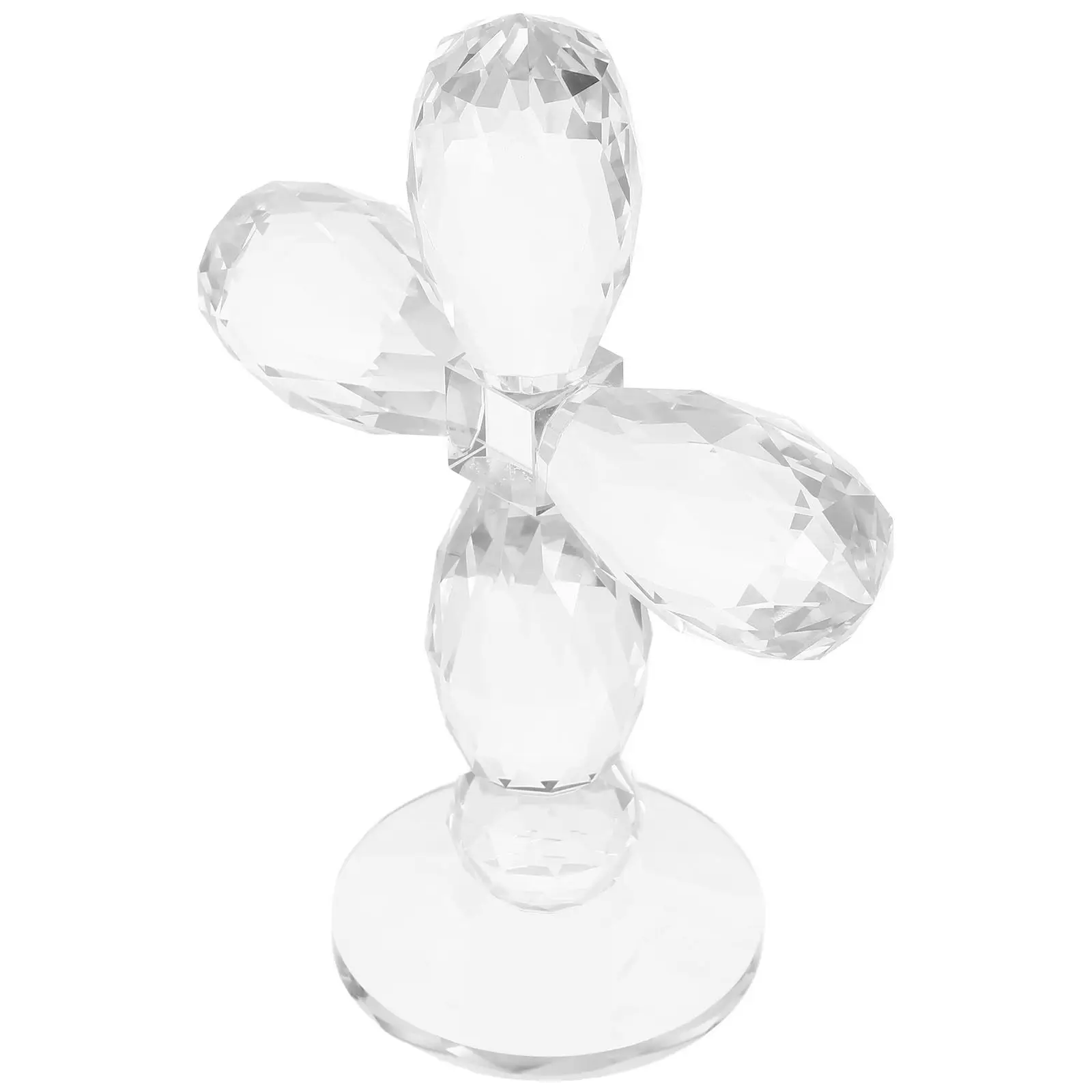 Handmade Transparent Crystal Cross Decorative Glass Cross for Home Office Desk Altar Decor Christmas Memorial Religious Tabletop