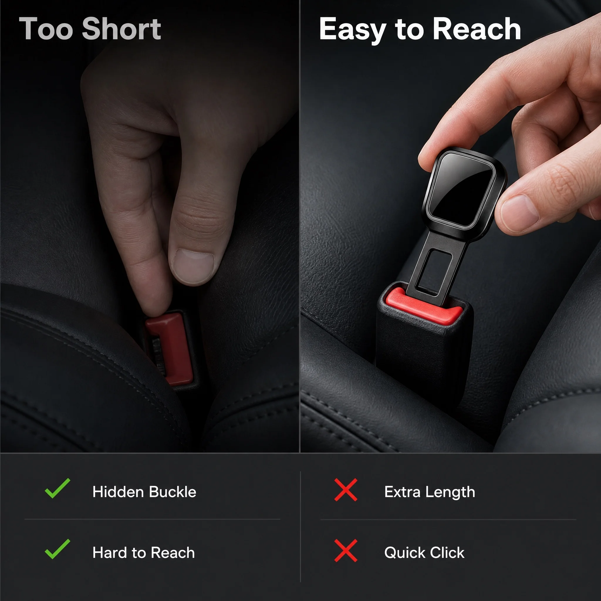 Car Seat Belt Clip Extender Safety Seatbelt Lock Buckle Plug For Cadillac Escalade ATS XT4 CT4 CT5 CT6 CTS DTS XT5 SRX CTS-V