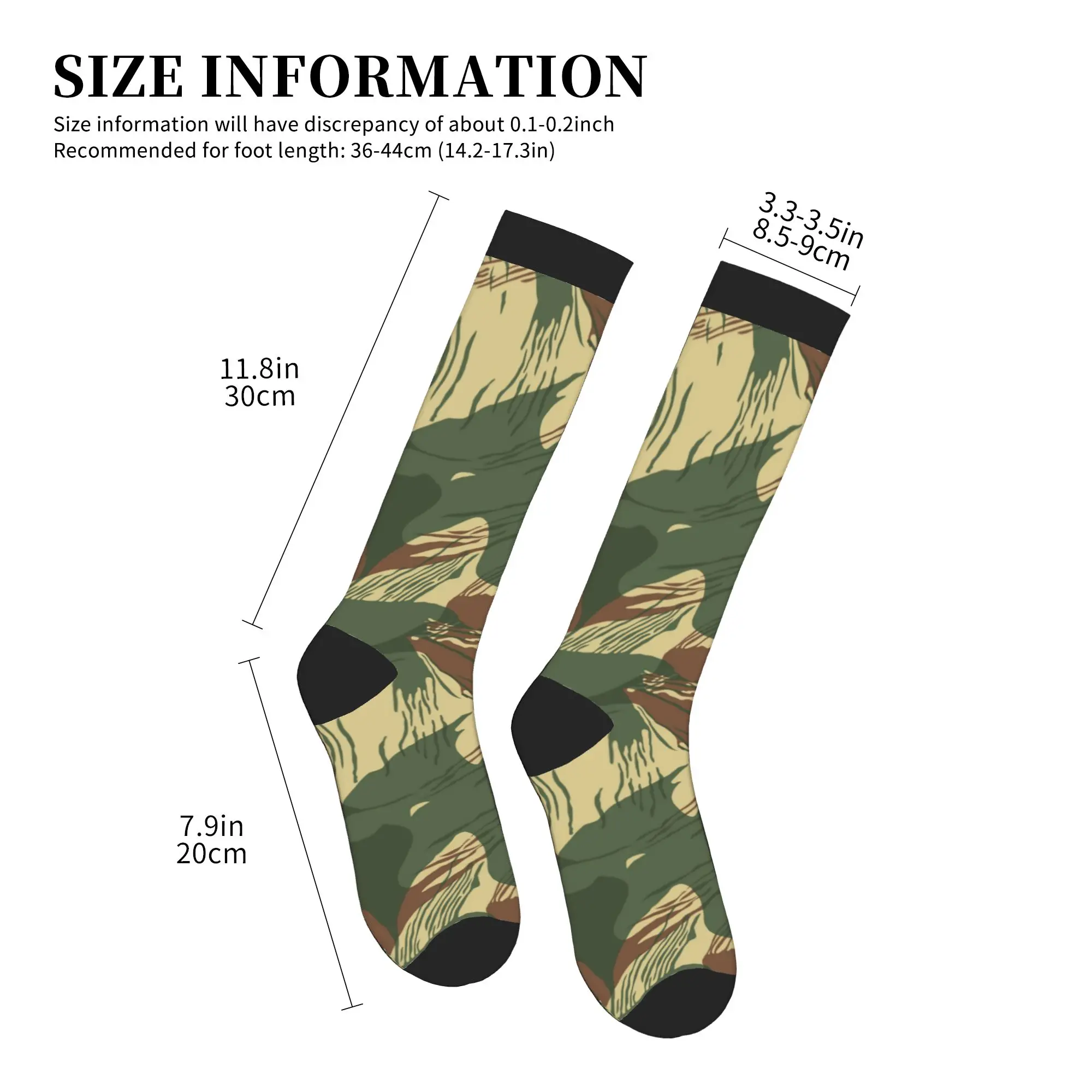Kawaii Print Rhodesian War Camouflage Socks for Women Men Stretchy Summer Autumn Winter Military Camo Sports Compression Socks - view 4
