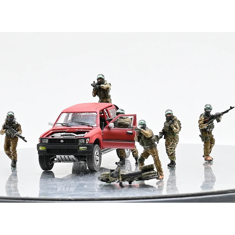 1:72 Scale Plastics Gaza Elite Squad (including Yasin) Middle Eastern Soldiers Accessory Model Adult Toys Classic Gifts Display