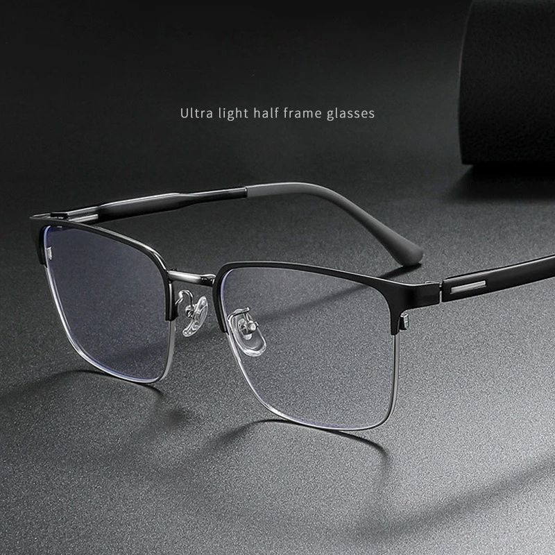 

Деловая оправа для очков в полуоправе — мужская стильная универсальная оправа для бровей, металлическая оправа для близорукости