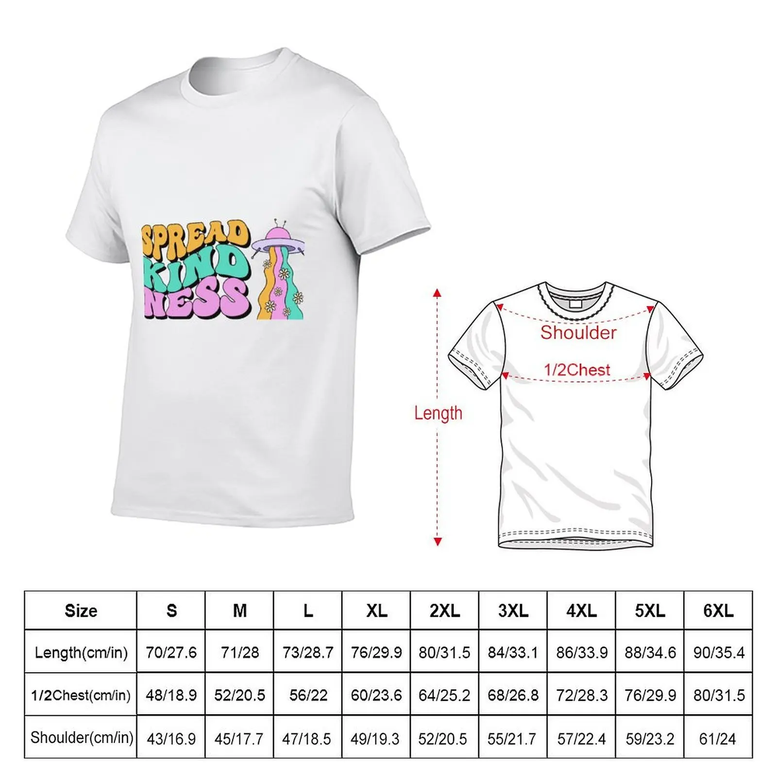 SPREAD KINDNESS Pastel UFO Rainbow T-Shirt boys animal print for a boy men t shirts