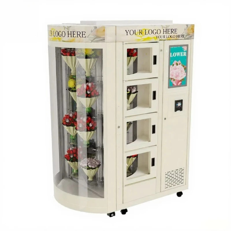 Instant Satisfaction Flower Vending Machine: Equipped with Humidifier and Various Bouquets