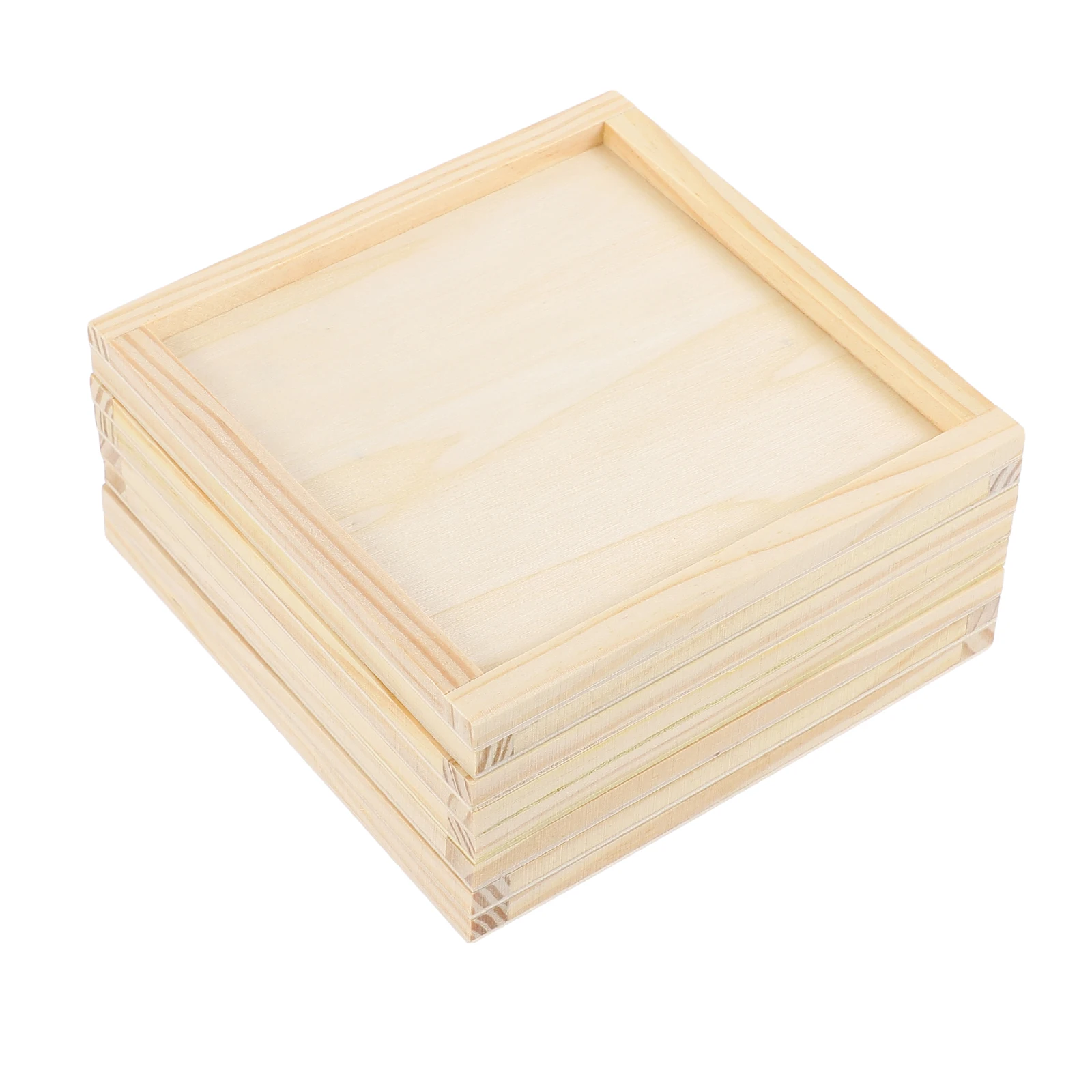 

8 pcs Wooden Picture Frame DIY Home Photo Clay Painting Frames Tray Personalized Child Wooden Art Craft Frames