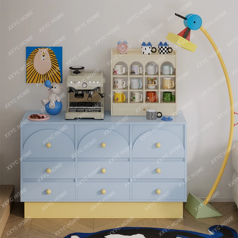 

color dining side drawer storage light luxury living room wall locker