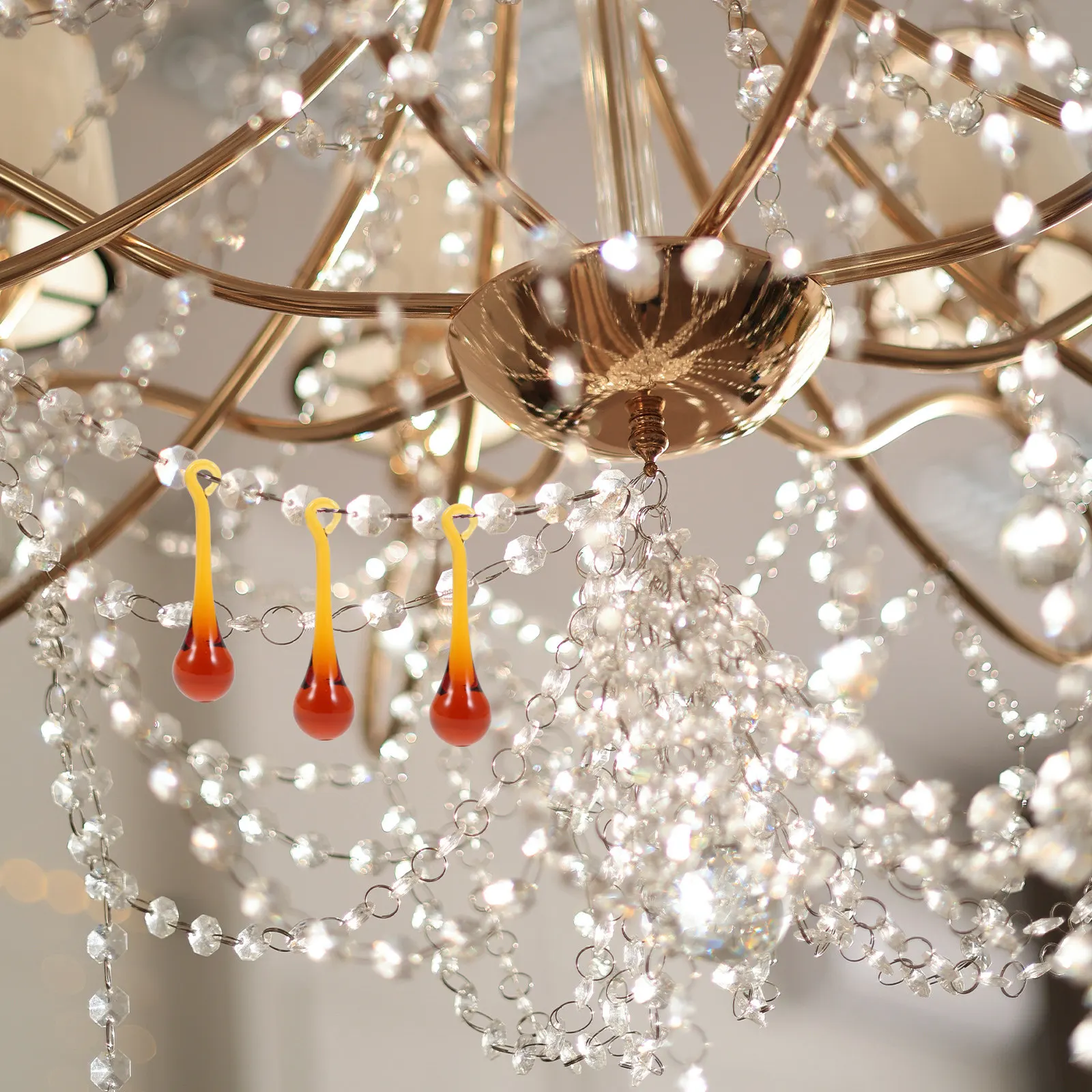 10Pcs Crystal Hanging Decor Delicate Prisms for Curtain Chandelier Wedding Event Decoration Chandelier Crystals