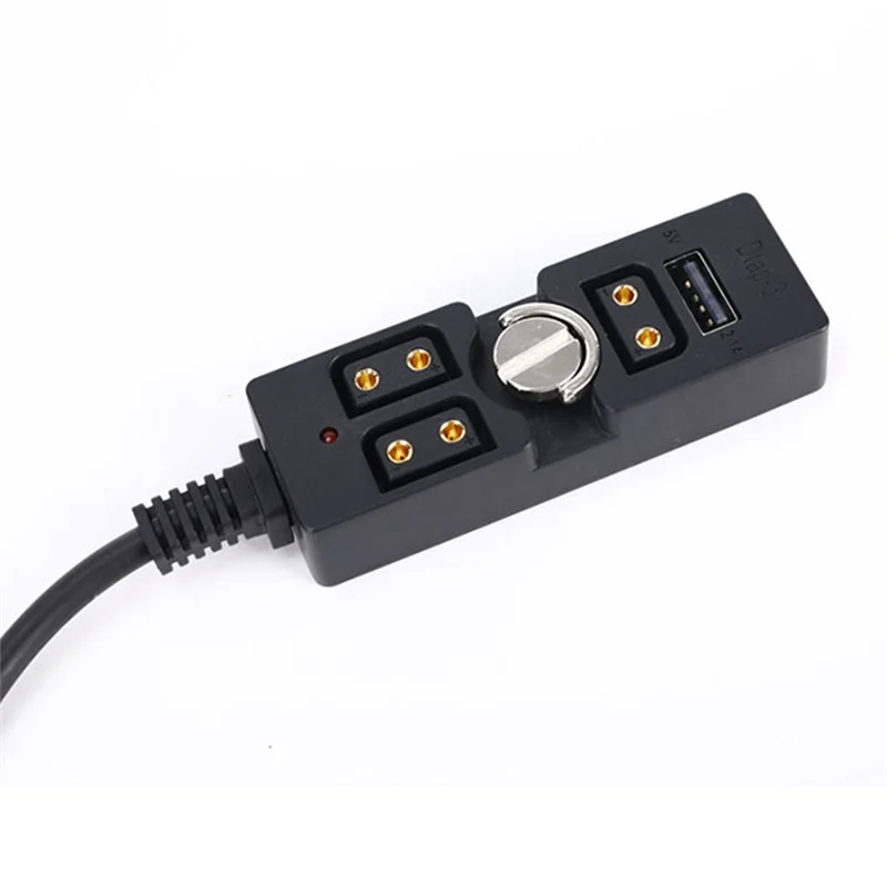 

ABKQ-PU D Tap Male to 3-портовый разветвитель «мама», USB-индикатор 5 В, разъем кабеля питания с ручным винтом 1/4 дюйма для крепления ARRI RED V