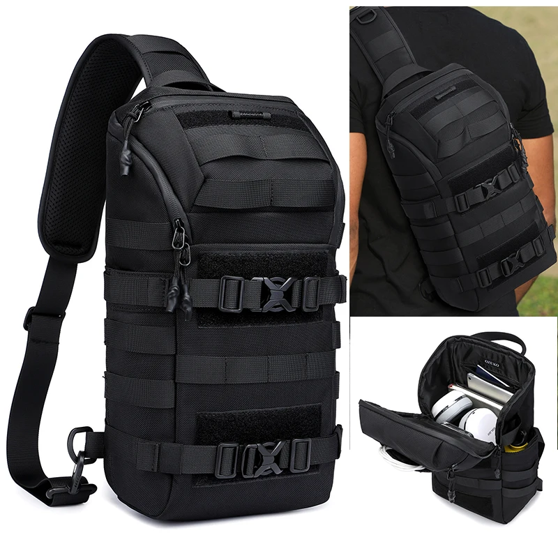 New Tactical Men Chest Bag Anti Theft Crossbody Bag for Mens Sling Bag Outdoor Male Chest Pack Short Trip Messenger Bags