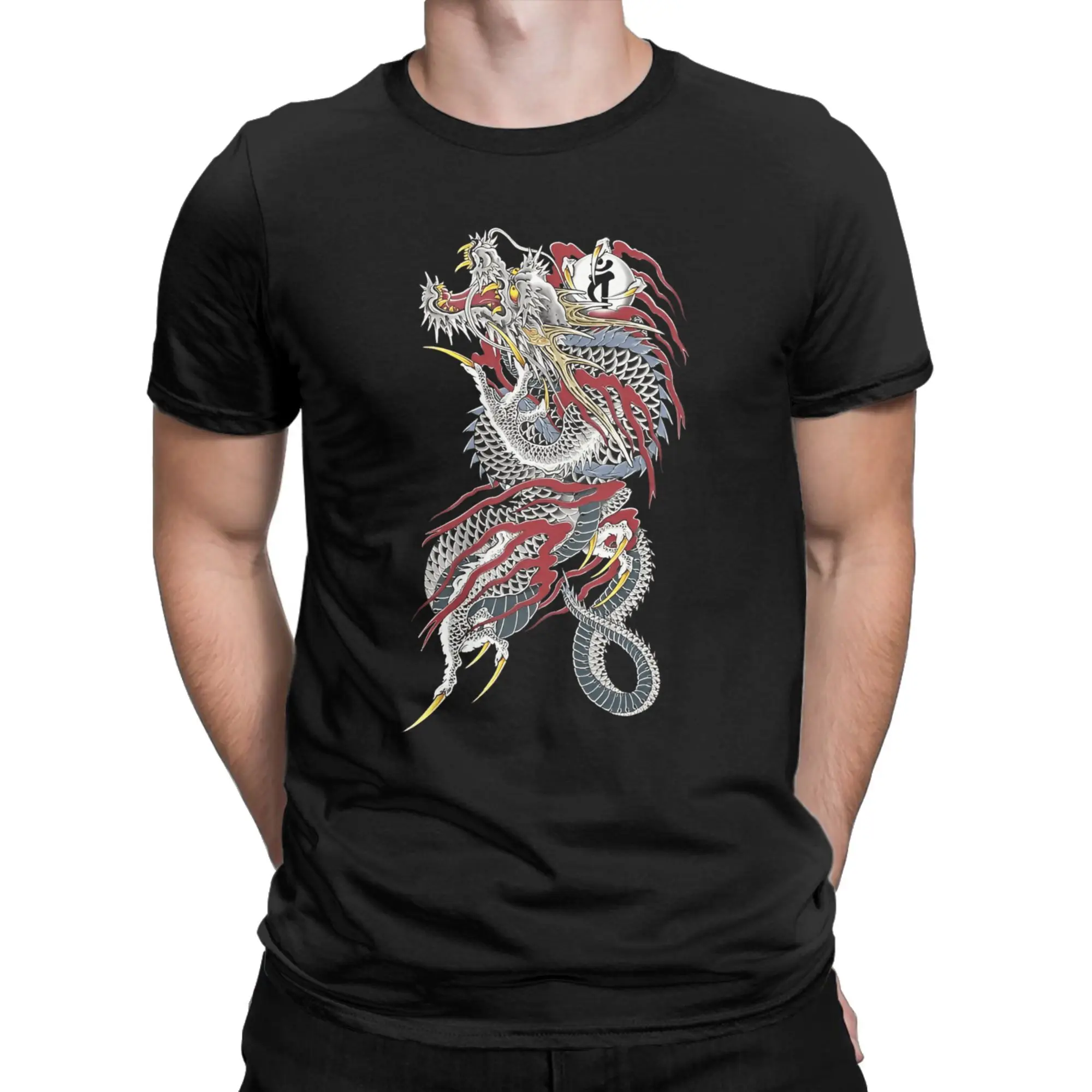Yakuza T-Shirts Men Kiryu Kazuma Dragon of Dojima Novelty Cotton Tees Round Neck Short Sleeve T Shirts Plus Size Tops