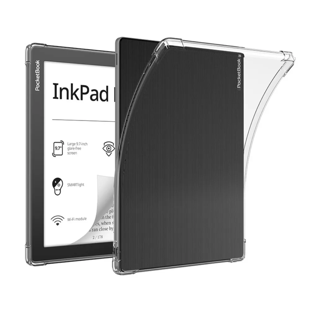 Case For PocketBook InkPad Lite, 9.7 Inch E-Reader Cover Model PB970-M-WW,Clear TPU Lightweight Flexible Bumper Back Cover Shell
