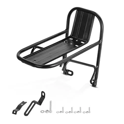 Bicycle Front Rack Aluminum Alloy Mountain Bike Cargo Luggage Carrier Rack Maximum Load 5kg for MTB Bike Road Bike Accessory