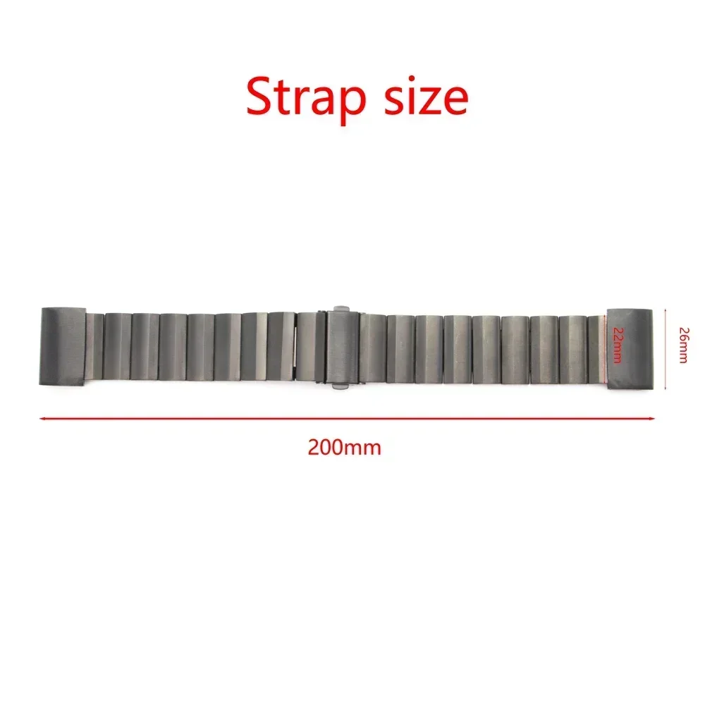 Luxury Titanium Band For Garmin Watch Fenix 6X 6XPro 5X 5XPlus 7X Men Business 26mm Strap For Garmin Descent Mk1 Bracelet