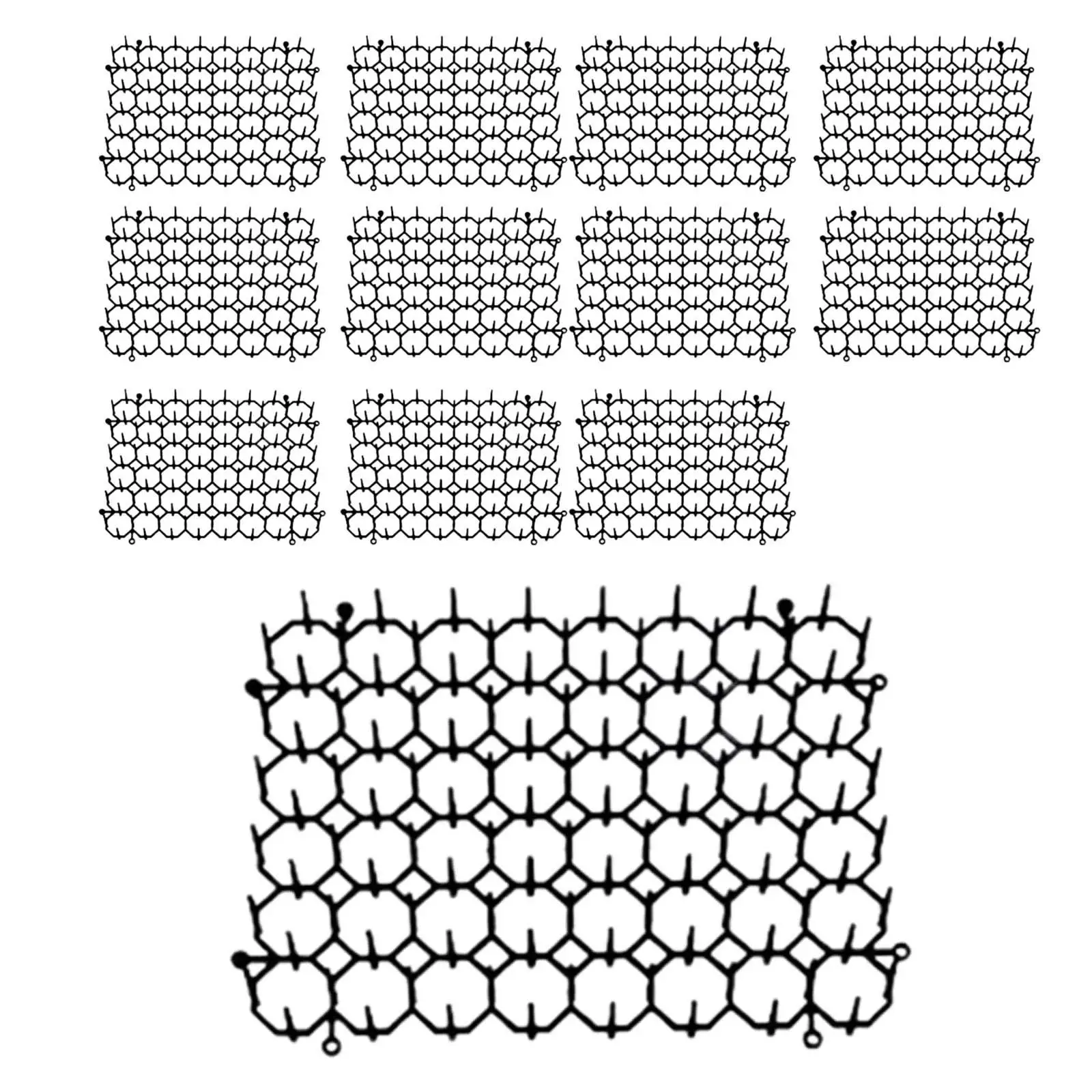 12 Pieces Anti Cat Repellent Cat Scat Mat with PP Spikes 15x20cm Accessory Couch Protector Indoor and Outdoor for Garden Fence