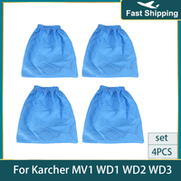 Textile Filter Bags Wet and Dry Foam Filter for Karcher MV1 WD1 WD2 WD3 Vacuum Cleaner Filter Bag Vacuum Cleaner Parts
