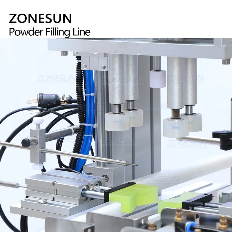 ZONESUN Custom Full Automatic Dry Matcha Powder Milk Powder Round Container Jar Bottle Filling Capping And Labeling Machine