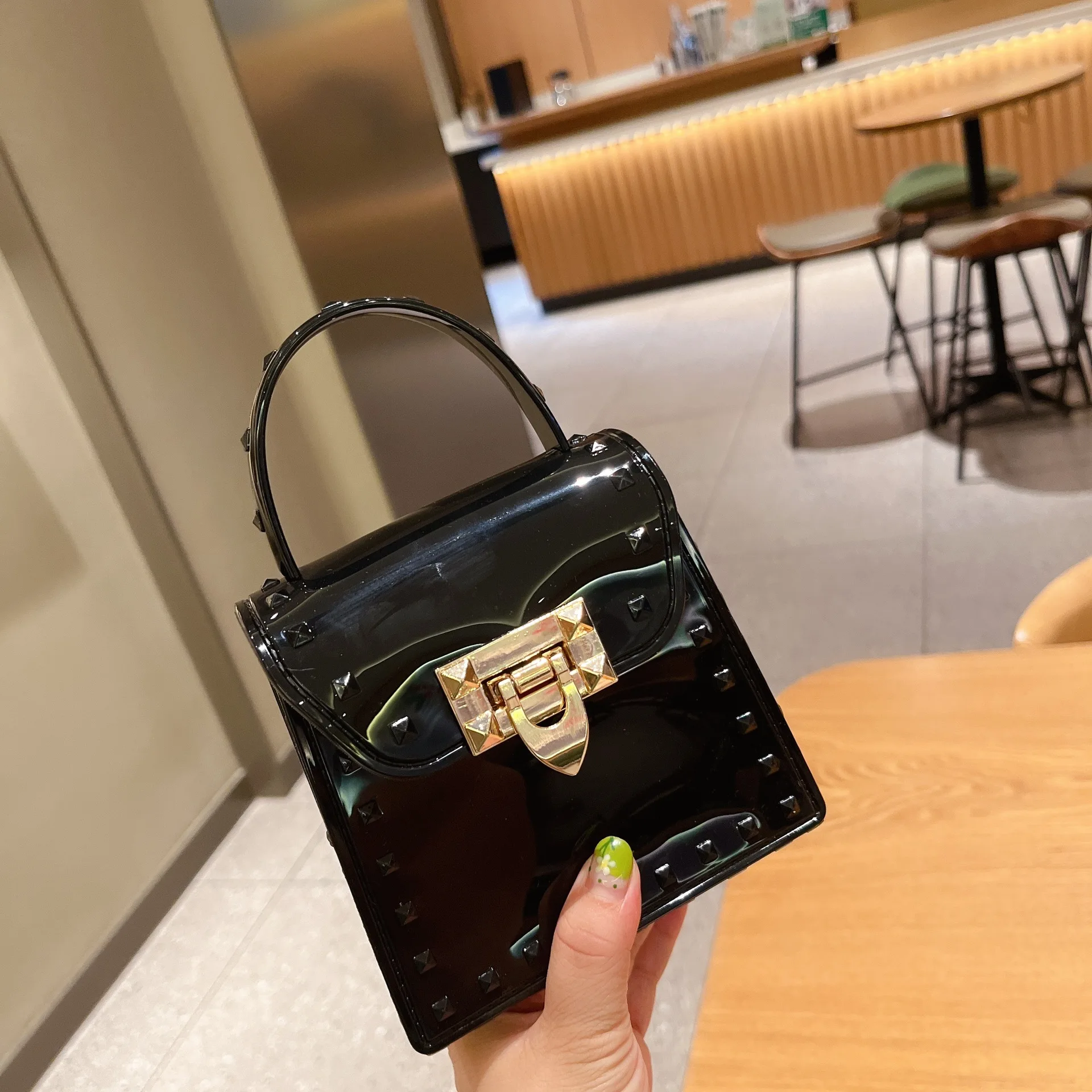 2024 New Leaf Chain Mini Jelly Bag Fashion Small Fresh Messenger Designer Bolsas Para Mujeres Handbag Underarm Bags for Ladies