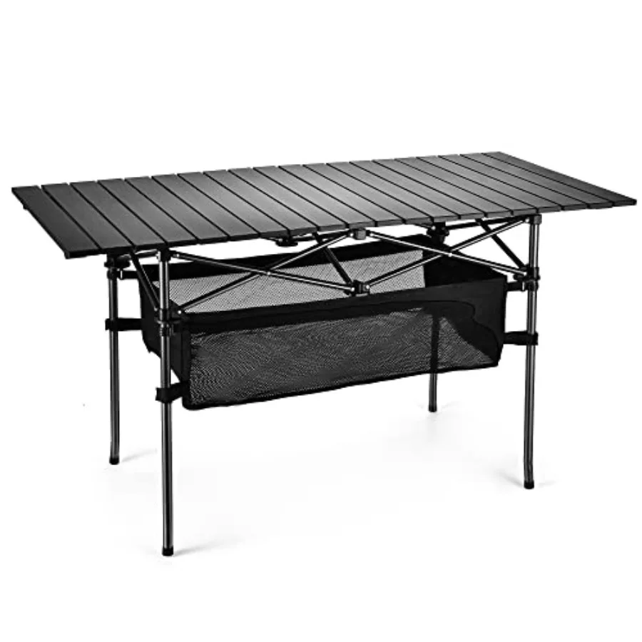 

Lightweight Aluminum Folding Camping Table 47 x 21.65 x 26.7 Portable Roll-Up Design for Outdoor Camping Beach BBQ Patio Picnic