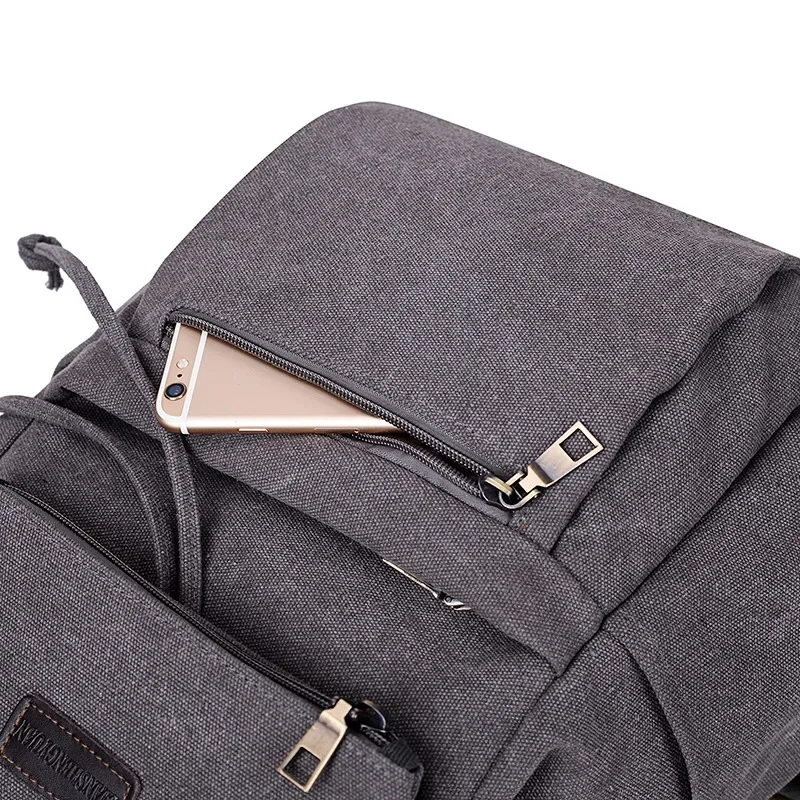 Men\'s and women\'s canvas bags Korean style trendy women\'s canvas bags women backpacks fashion men\'s school bags retro backpacks