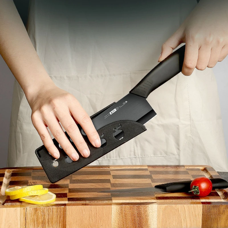 BAKULI Fruit ceramic knives and kitchen knives, household fruit knives and tool sets, outdoor cutting knives, with knife covers
