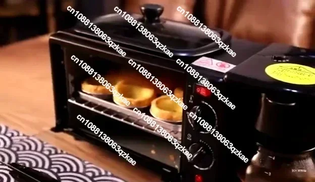 Home Use 3 In 1 Breakfast Makers Multi Function Breakfast Machine with Electric Heater 9L Toaster Oven Coffee Maker Frying Pan