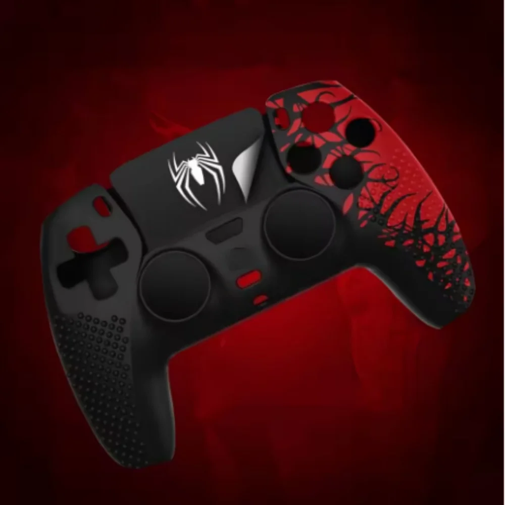 For PS5 Controller Cover Case Anti-Slip Silicone Protective Skin Compatible with PS5 Controller with Thumb Grip Cap Sticker