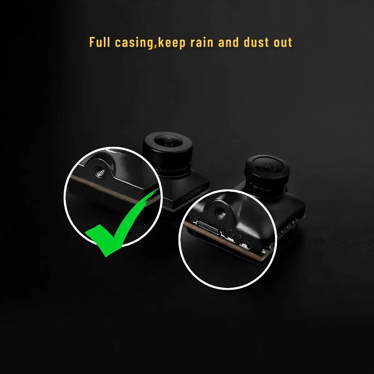 Cámara Micro FPV Caddx Ratel 2 V2 con lente conmutable de 2,1mm 16:9/4:3 NTSC/PAL 1/1,8 pulgadas Starlight para RC FPV Racing/Drone