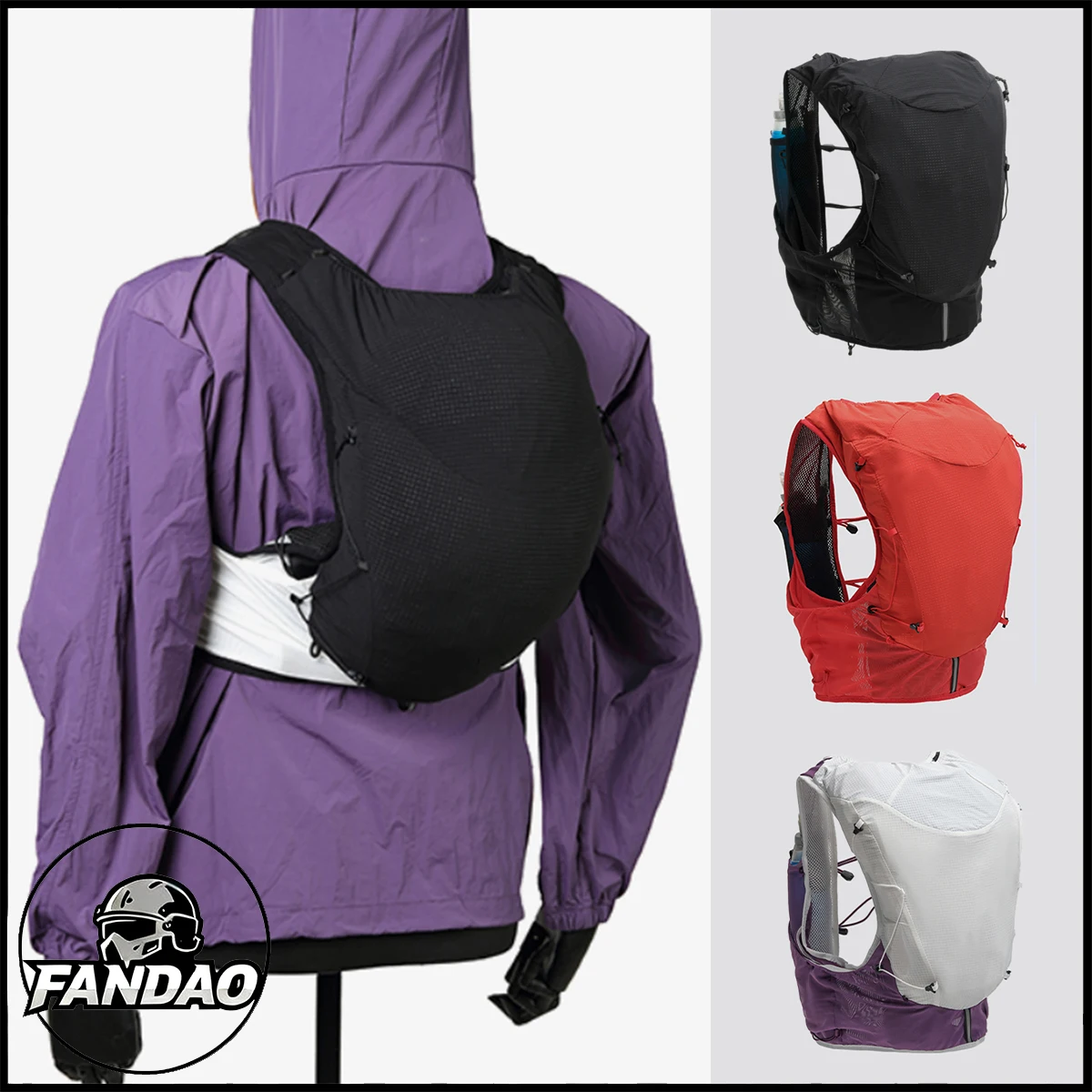 

12L Outdoor Trail Running Backpack Professional Racing Hydration Bag Large Capacity Bag for Long-Distance Hiking Camping Sports