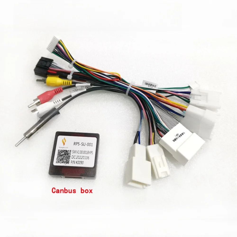 16 Pin to Quadlock Wiring Harness CANBUS Decoder Box Car Quad Lock Cable Adapter For Subaru Forester 2015-2020 Android 2 Din GPS