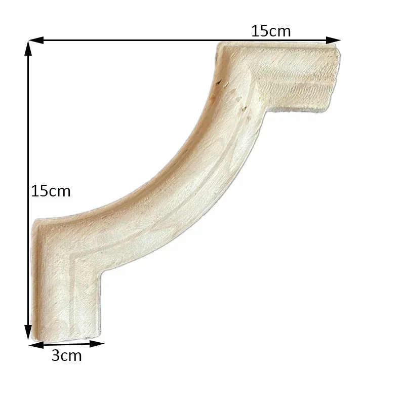 10-15cm Vintage European Floral Wood Carved Corner Applique Carving Decal for Furniture Cabinet Door Frame Wall Home Decor Craft