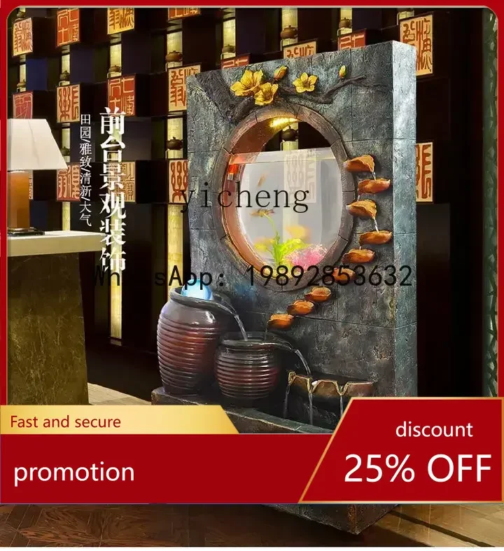 

Водный фонтан YFY с плавающими элементами, декоративный фэн-шуй-шар, аквариум для гостиной, водная завеса, настенный/напольный водный декор