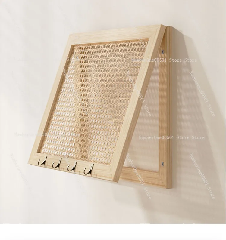 

Декоративная панель для электрощитка из массива дерева в стиле середины века с крючками, в новом китайском стиле