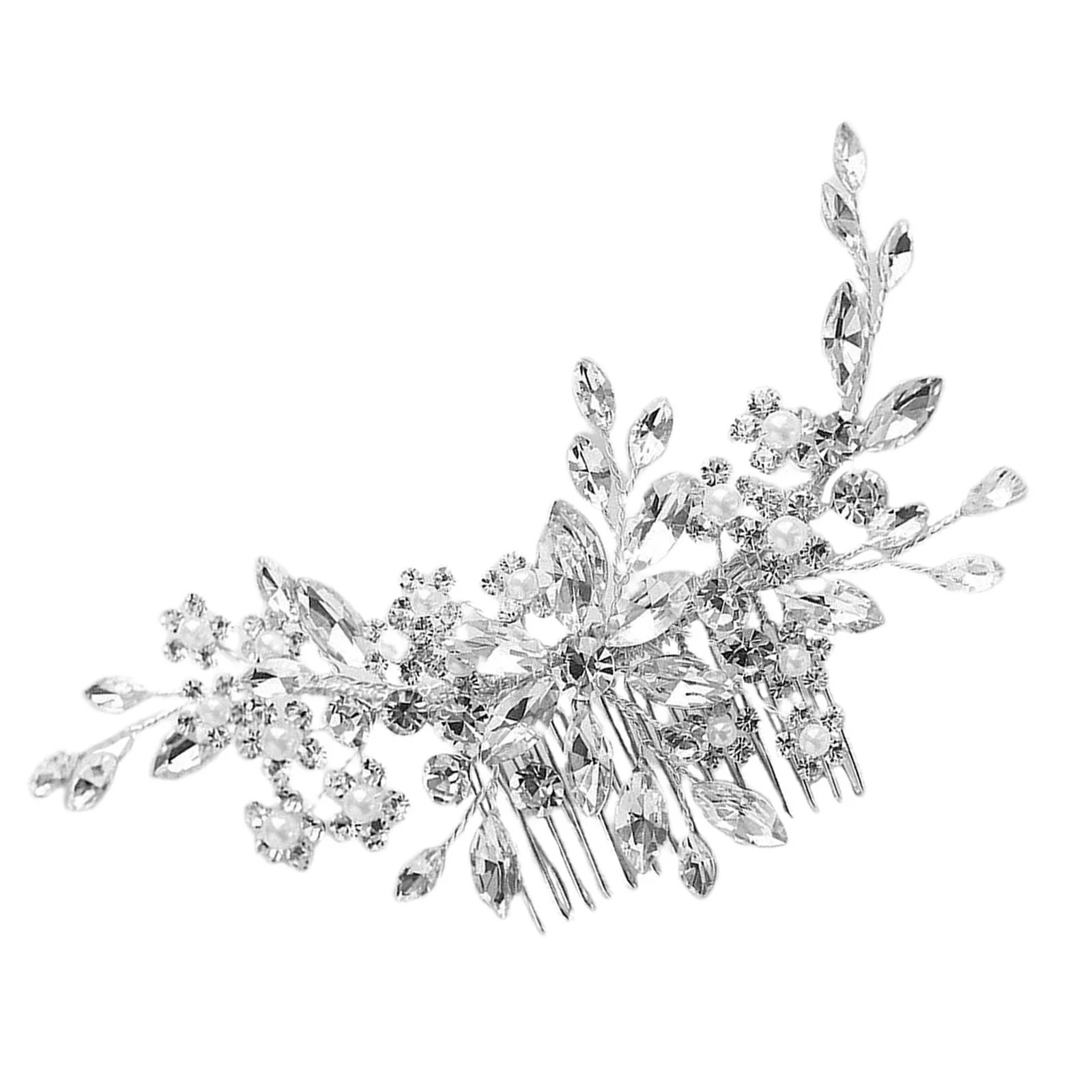 مشط شعر الزفاف كريستال غطاء رأس الزفاف للعروس مشط جانبي أنيق خفيف الوزن مريح مثالي للاستحمام الزفاف #1