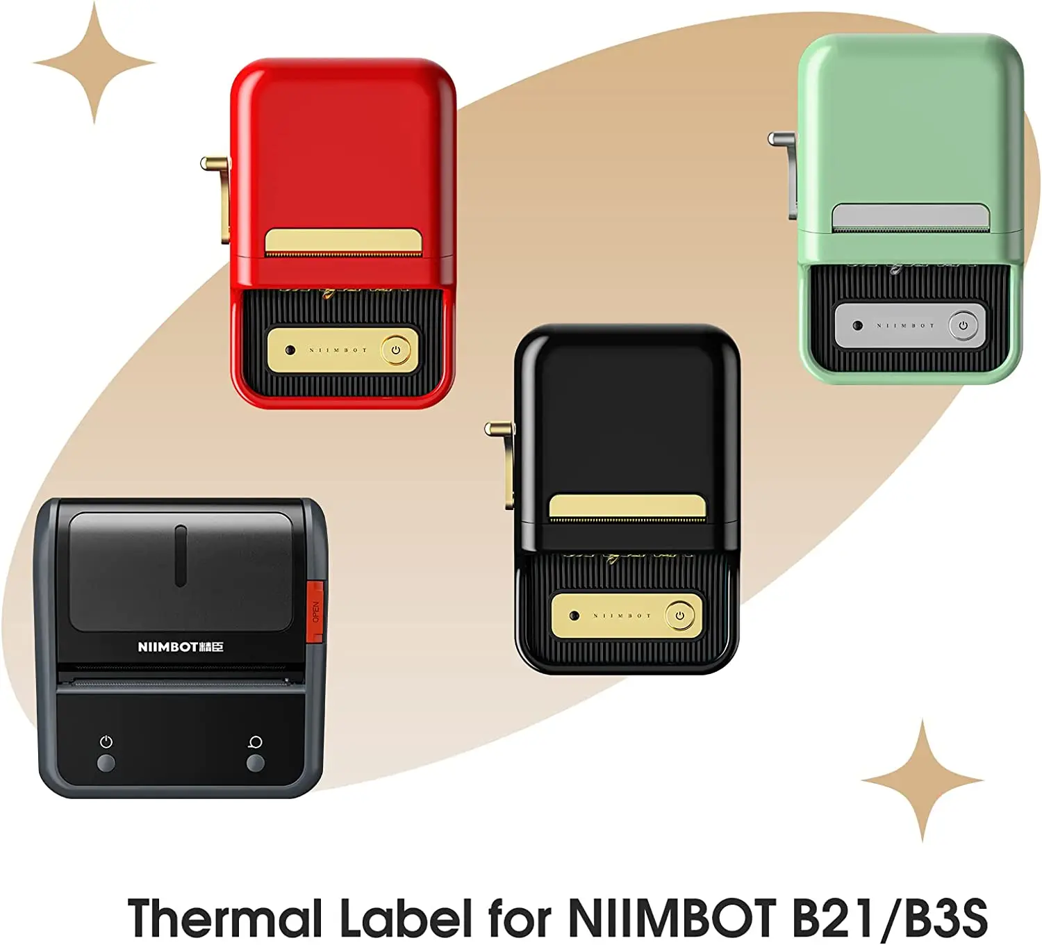 NIIMBOT ป้ายสำหรับ B1 B21 B3S B203เครื่องพิมพ์กันน้ำกันน้ำป้ายสติกเกอร์