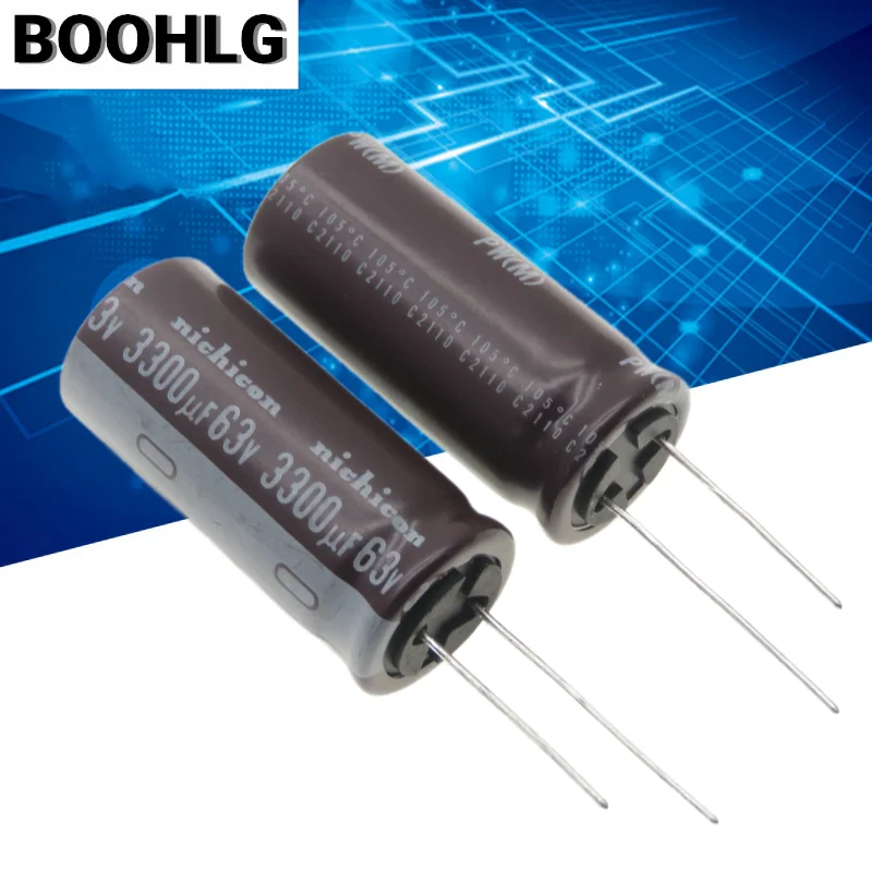 

5PCS original 3300UF 63V Nichicon capacitor 63V 3300UF 18X40 PW high frequency low resistance