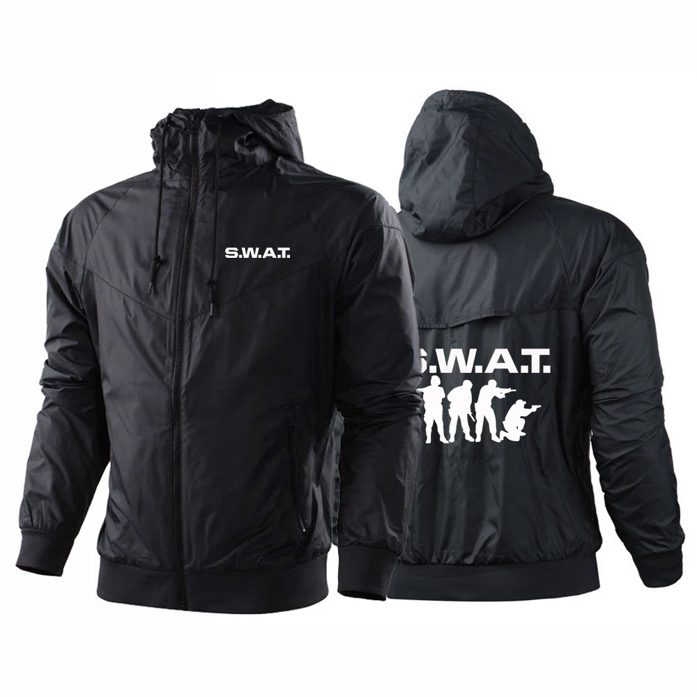 

SWAT Men's Tactical Motorcycle Jacket Windproof Waterproof Hooded Bomber Coat Racing Suit Combat Mens Outerwear hoodies