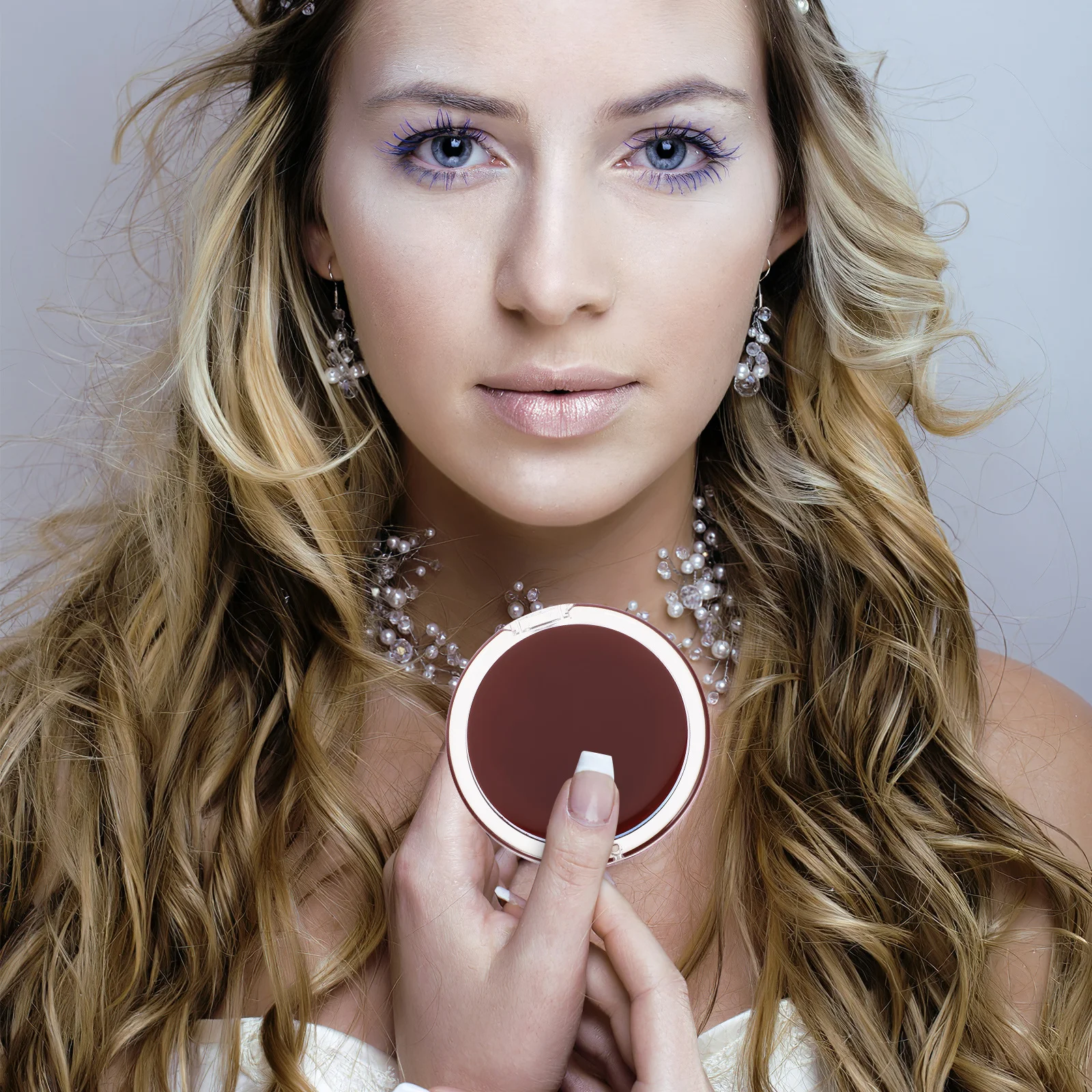 ハンドヘルドミラー 拡大鏡 ポータブル 小型 折りたたみ式 コンパクト 折りたたみ式 メイクアップ トラベル バニティ