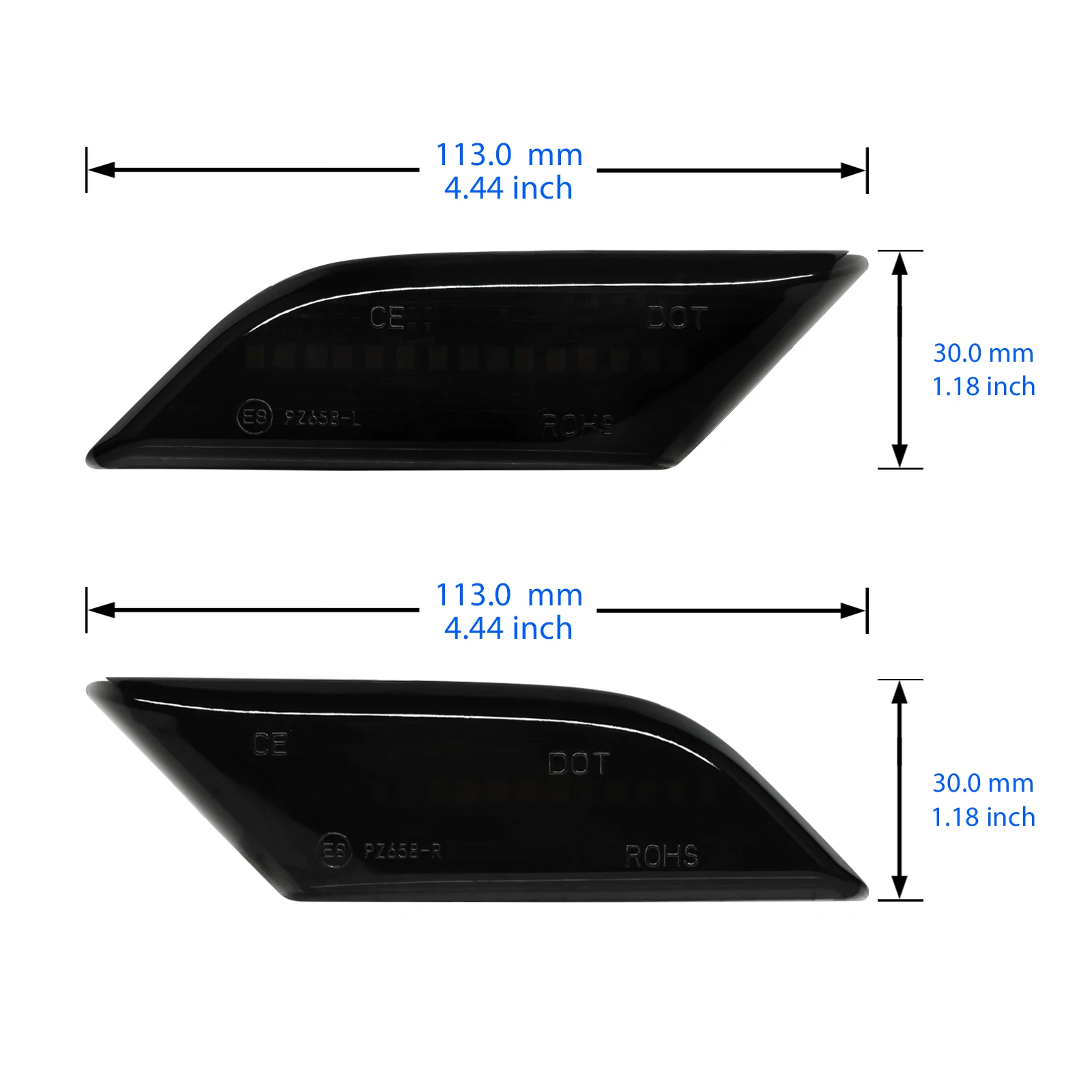 Para vw transporter t6.1 20 + dinâmico led repetidor lateral lâmpada de luz indicadora âmbar