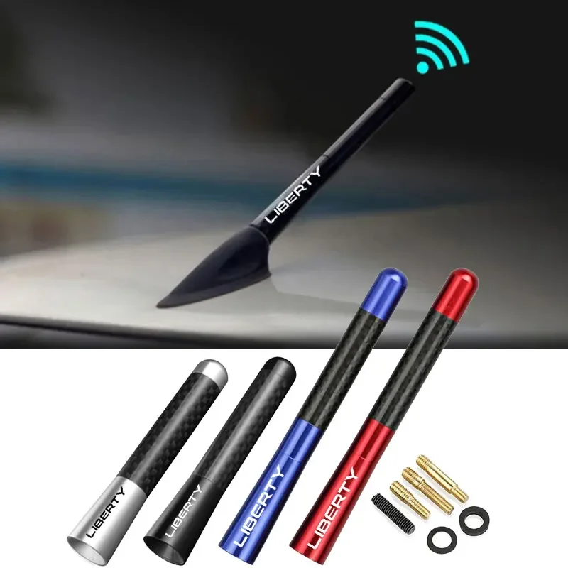 8cm/12mm Car Roof Radio Antenna Auto Aerial Signal Receiving Accessories for Jeep LIBERTY Logo Wrangler Compass Patriot Renegade