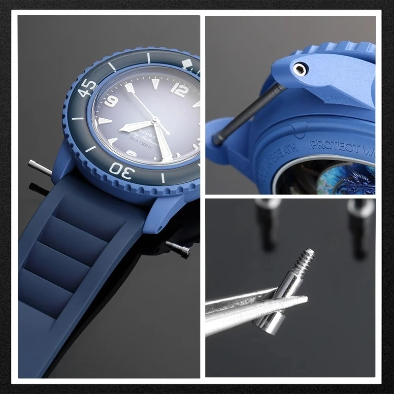 For Blancpain collaborates with swatch Swatch Five Dollar watches featuring dedicated stainless steel hex socket connecting rod