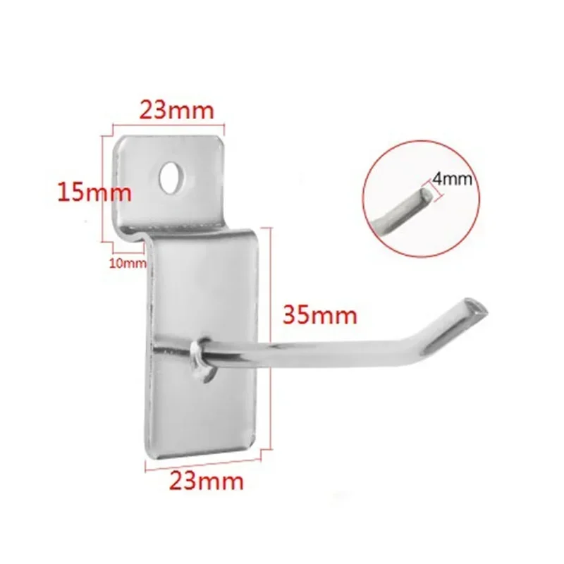 50pcs/Lot Slatwall Hooks Supermarket Store Display Hanging Hooks Holder Wire Dia.4mm Exhibition Racks Hooks 50-200mm Length