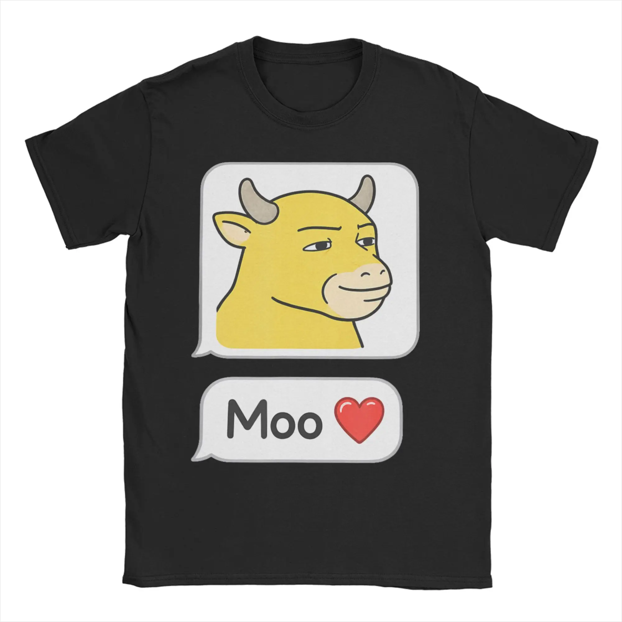 NIU Lai Moo Love Viral Chinese Cow Reaction Meme T-Shirt for Men Women  Pure Cotton Tee Shirt Crewneck T Shirt Summer Tops