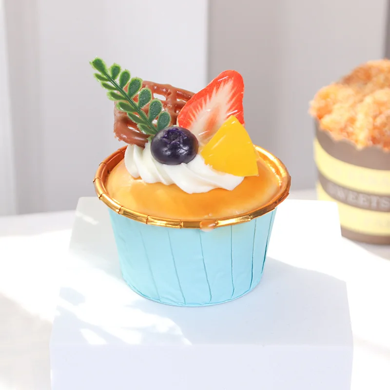 1/2/6 stücke Gefälschte Kuchen Weichen Geschmack Kuchen Modell Simulation Requisiten Lebensmittel Modell Schrank Dekoration Hochzeit Requisiten Maßstab Modell Dekoration – Detail 10