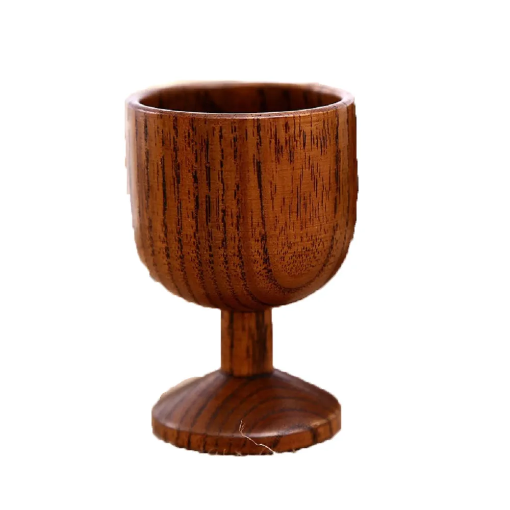 Wooden Wine Cups Handmade Natural Spruce Wood Goblet Cups Beer Tea Coffee Milk Water Cup Kitchen Bar Drinkware For Kitchen