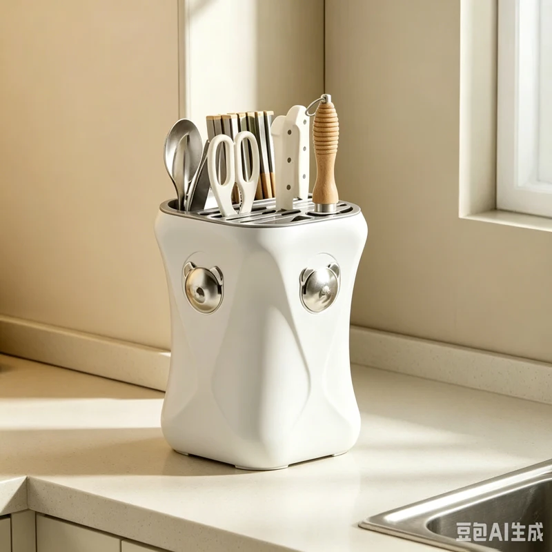 

AOLIVIYA Classic Chinese Integrated Kitchen Knife Organizer Storage Rack For Scissors Cleaver Knife Chopstick Holder Modern A719