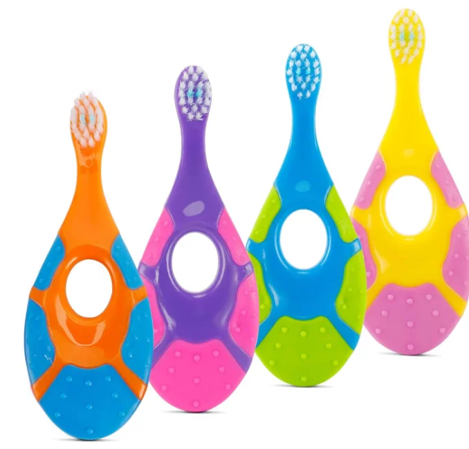 2PCS Soft Bristles Kids Toothbrush Set BPA-Free Toddler Training Dental Care for Children's Deciduous Teeth