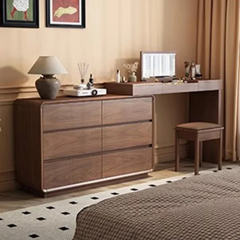 Peiqi الخشب غرفة نوم الغرور الجدول أدراج تخزين المحمول الفاخرة النساء الحديثة خلع الملابس الجدول المنظم Penteadeira الأثاث الصيني #5