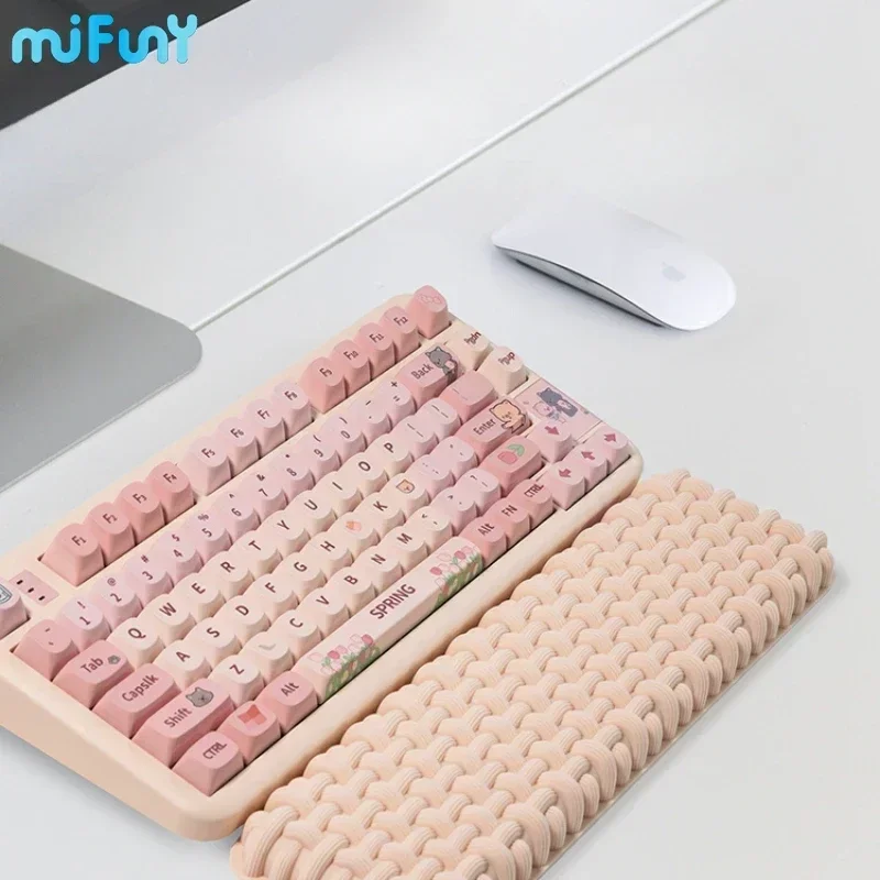 

MiFuny Tatami Wrist Rest Silica Gel Palm Rest Memory Foam Plam Relife Handrest Ergonomical for Mechanical Keyboard Hand Rest