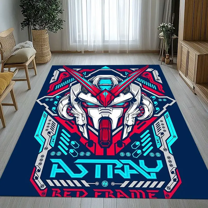 Retro Gundam Destroy Zeon Cartoon Soft Non-Slip Large Area Rug for Living Room,Bedroom Playroom Carpet Mat for Sofa,Home Decor