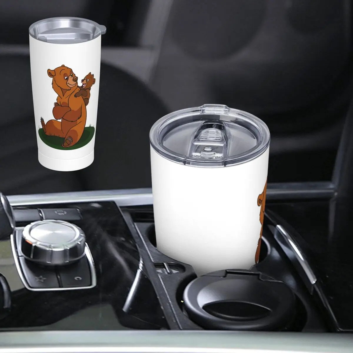 Brother Bear Stainless Steel Tumbler Vacuum Insulated Mugs Thermal Cold Cup Straw With Lid 20oz