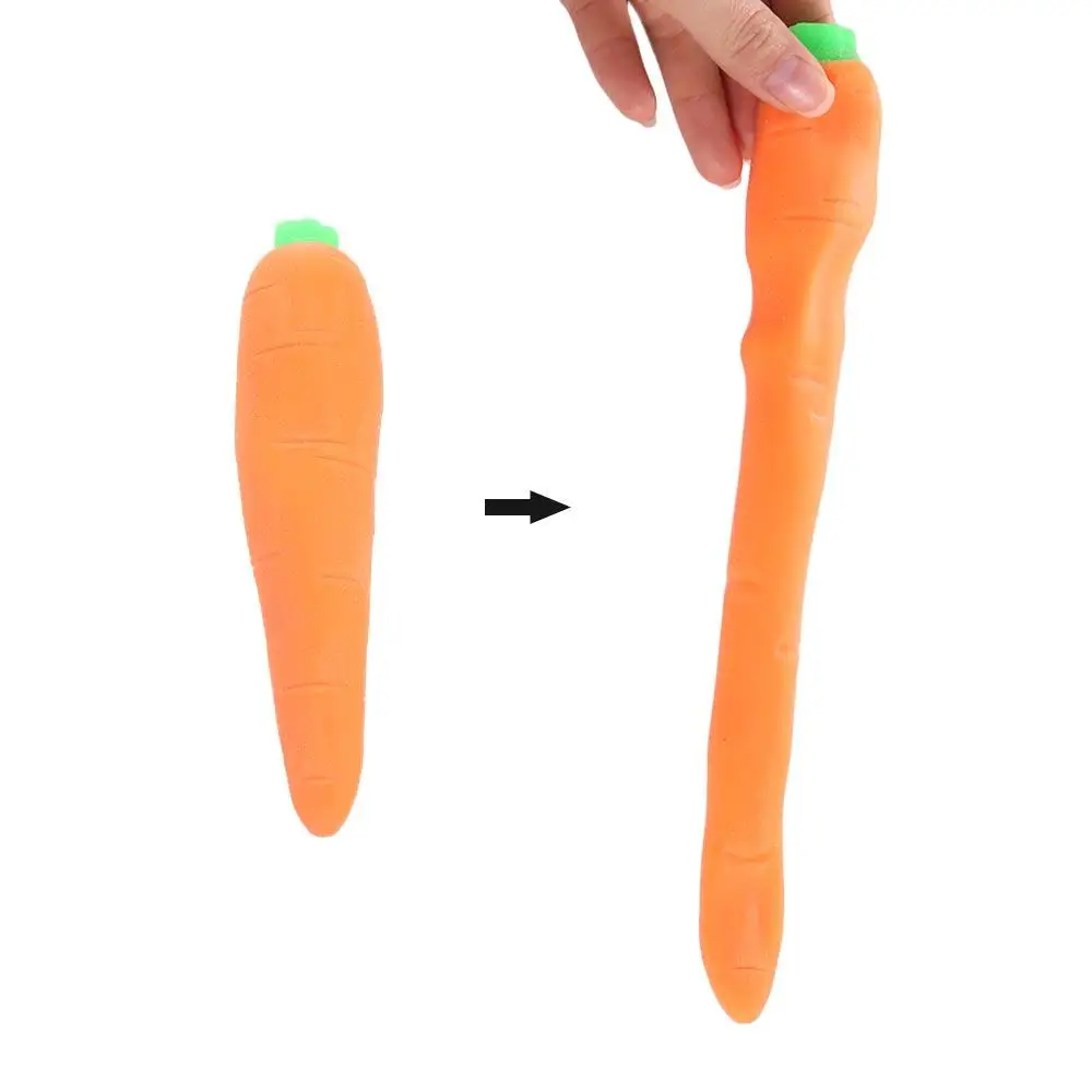 Bunny Vegetable Carrot Pinch Toy Memory Sand Orange Carrot Squeezing Toy Creative Soft Adhesive Party Favors